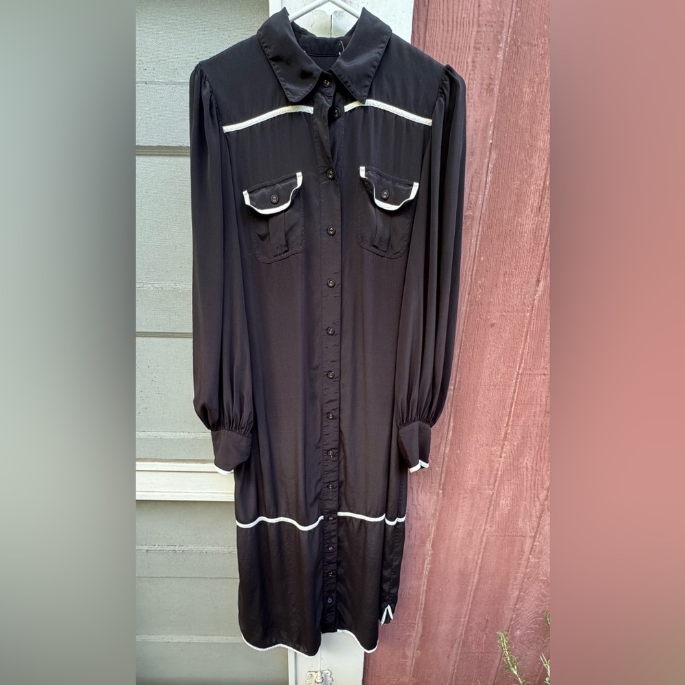 Zimmermann Elegant Black Button-Down Dress